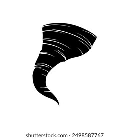 Tornado-Symbolvektor. Hinweisschild Wirbelwind. Twister-Symbol. Hurricane-Logo.
