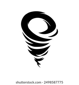 Vector de icono de tornado. Signo de ilustración de torbellino. Símbolo de Twister. Logotipo del huracán.