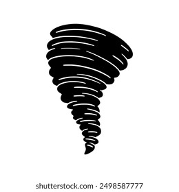 Tornado icon vector. Whirlwind illustration sign. Twister symbol. Hurricane logo.