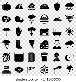 Tornado icons set. Simple style of 36 tornado vector icons for web for any design