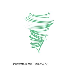 tornado illustration logo vector design