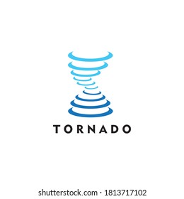 ilustración de tornado, logotipo de diseño de círculo de color vector