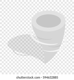 Tornado isometric icon 3d on a transparent background vector illustration