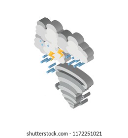 Tornado isometric left top view 3D icon