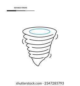Tornado Line Icon Vector Design. 