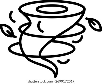 Tornado Line vector Icon Design