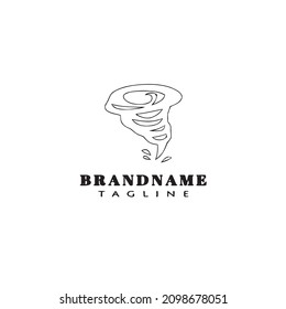 tornado logo icon design template modern vector illustration