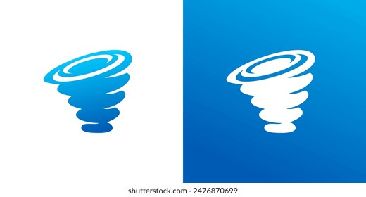 Tornado logo icon vector abstract sign cyclone funnel background illustration