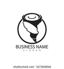 Tornado logo and storm icon  vector illustration design