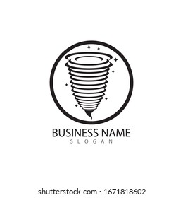 Tornado logo and storm icon  vector illustration design
