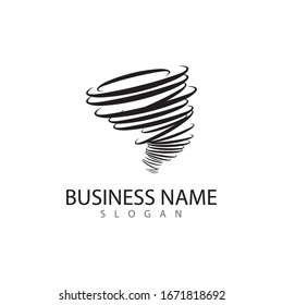Tornado logo and storm icon  vector illustration design
