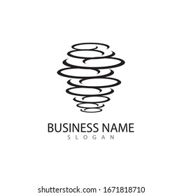 Tornado logo and storm icon  vector illustration design