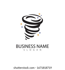 Tornado logo and storm icon  vector illustration design
