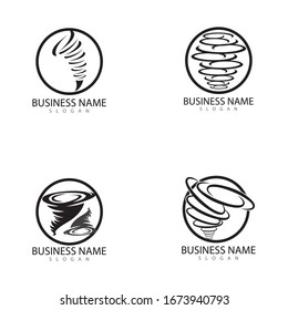 Tornado logo and storm icon  vector illustration design