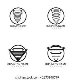 Tornado logo and storm icon  vector illustration design