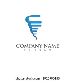 Tornado-Logo und Symbol, Vektorsymbol