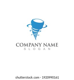 Tornado logo and symbol icon vector