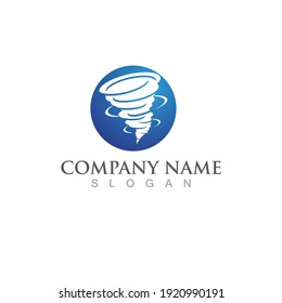 Tornado logo and symbol icon vector