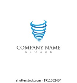 Tornado logo and symbol vector