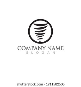 Tornado logo and symbol vector