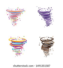 Tornado-Logo-Symbol, Vektorgrafik-Design