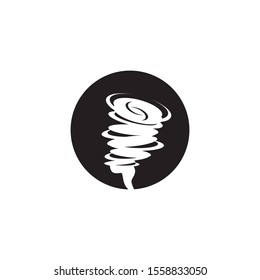 Typhoon Tornado Disaster Silhouette Logo Design Stock Vector (Royalty ...