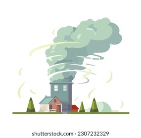 Tornado-Naturkatastrophe Vektor-Symbol einzeln