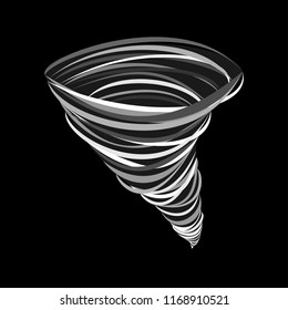 Tornado on a black background