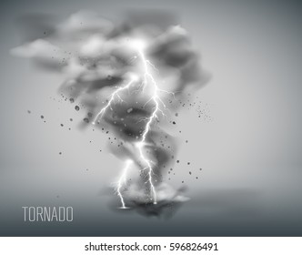 Tornado On A Simple Background. Vector Illustration EPS 10