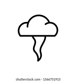 tornado outline icon. vector illustration. Isolated on white background.
