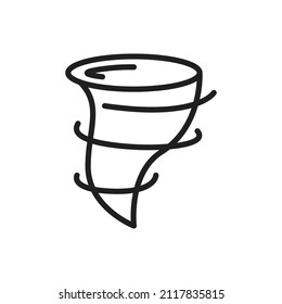 Tornado Outline Icon Vector Illustration