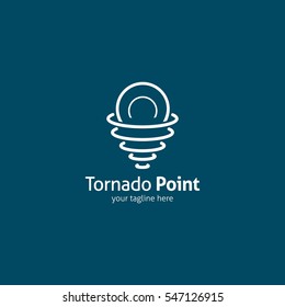 Tornado Point Logo Design Template. Vector Illustration