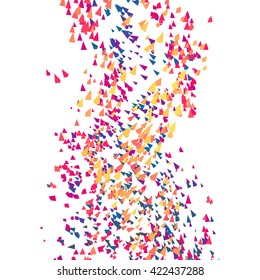 Tornado. Pyramids in Empty Space. Chaotic Particles. Abstract Dynamic Background. Science and Connection Concept. Futuristic Design. Vector Illustration. 