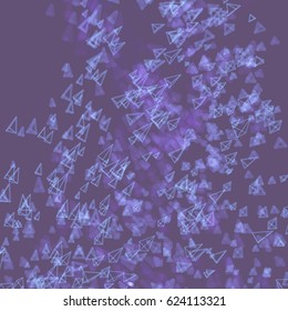 Tornado. Pyramiden im leeren Raum. Chaotische Partikel. Abstrakter dynamischer Hintergrund. Konzept der Wissenschaft und Verbindung. Futuristisches Design. Vektorgrafik. 