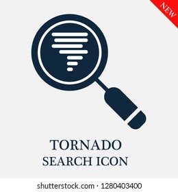 Tornado search icon. Editable Tornado search icon for web or mobile.