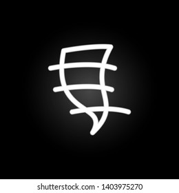 tornado sign neon icon. Elements of weather set. Simple icon for websites, web design, mobile app, info graphics