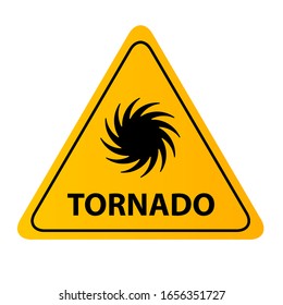 tornado sign on white background