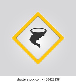 Tornado Sign. Warning. Icon