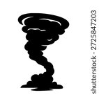 Tornado silhouette forming a dangerous storm warning