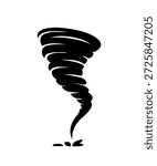 Tornado silhouette forming a dangerous storm warning