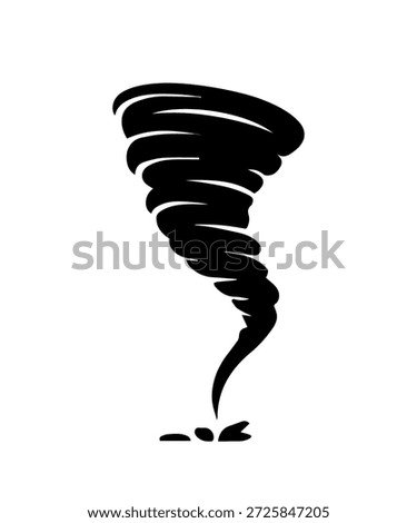 Tornado silhouette forming a dangerous storm warning