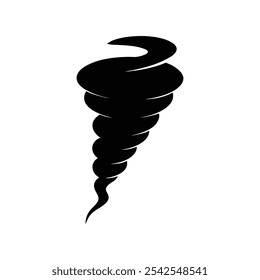 Tornado Silhouette Vector Illustration Design