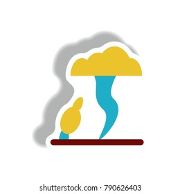 Tornado sticker vector