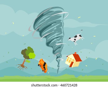 tornado storm hit the town