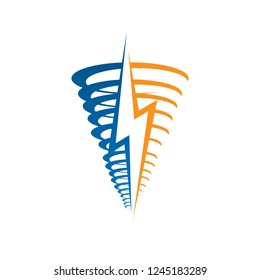 Tornado and storm. Tornado icon illustration isolated on white background sign symbol. Modern vector pictogram for web graphics - stock vector