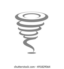 Tornado storm icon isolated on white background.