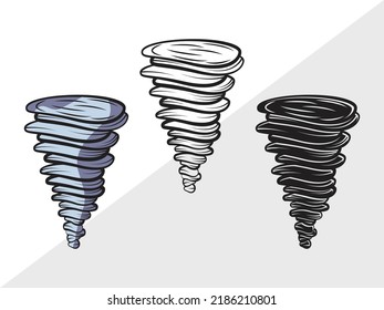Tornado SVG Printable Vector Illustration