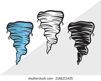 Ilustración de vectores imprimibles de SVG Tornado