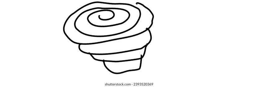 Tornado swirl line on white background - vector illustration
