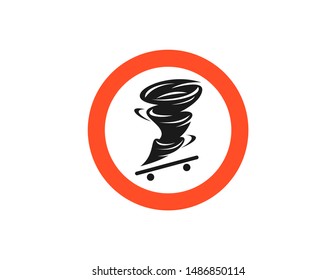 Tornado symbol vector for skateboard logos or signs